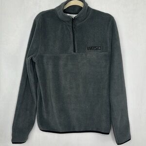 WESC Women's Gray Fleece Pullover Top